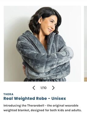Real Weighted Robe - Unisex Plush Gray